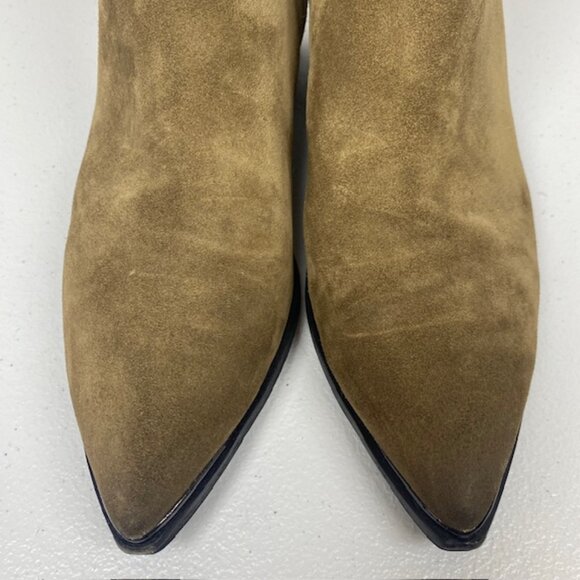 Marc Fisher Yarita Women’s 8.5M Tan Pointed Toe Wedge Heel Ankle Boots - Picture 6 of 15